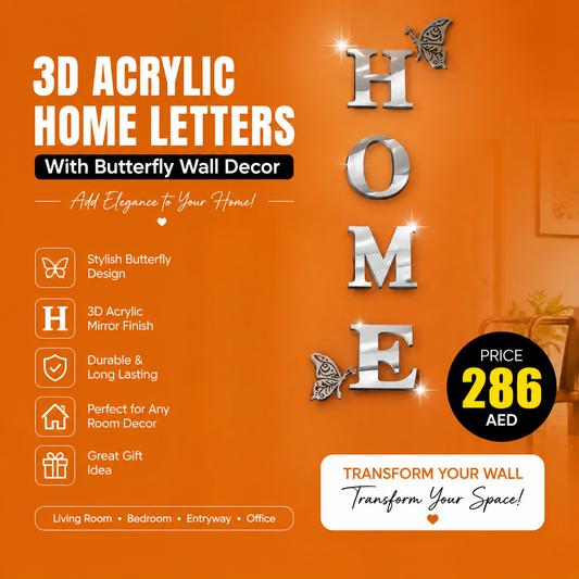 Home Sign Acrylic Mirror - Modern Home Decoration